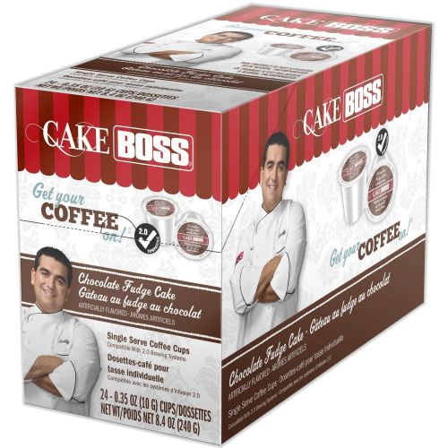  Cake Boss Coffee Chocolate Fudge Cake, Single Serve Cups for Keurig Brewers 24 Count by Cake Boss