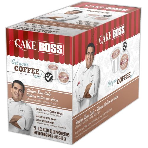  Cake Boss Coffee Italian Rum Cake, Single Serve Cups for Keurig Brewers 24 Count by Cake Boss