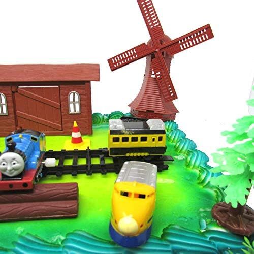  Thomas the Train Birthday Cake Topper Set Featuring Thomas and Friends with Decorative Themed Accessories