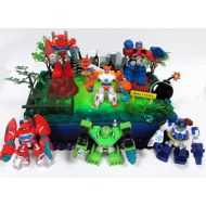 Cake Toppers Transformers 16 Piece Birthday Cake Topper Set Featuring Optimus Prime and Friends with Decorative Themed Accessories