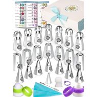 APRON HEROES - Russian Piping Tips, 69Pcs, Cupcake, Frosting Piping Kit, Edible Flowers, Cake Decorating Kit, Frosting, Baking Accessories, & Supplies