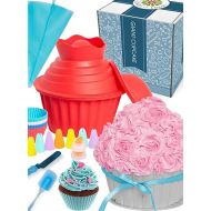 APRON HEROES - OMG Giant Cupcake Mold Pan, Baking Accessories, Cupcake Decorating Kit, Large Cupcake Pan, Baking Molds, Large Muffin Liners, Silicone Cake Molds, Cupcake Maker, Cake Baking Supplies