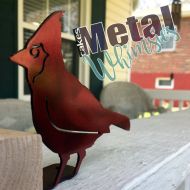 CakesMetalWhimsies Metal Cardinal Bird Yard Art