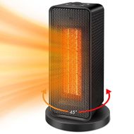 Cakie Space Heater, 75°Oscillating Electric Heater, 600W/1200W Ceramic Heater, Safety & Fast Quiet Heat, Small Portable Heater for Bedroom, Office and Indoors (10inch)