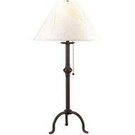 Cal Lighting BO-903TB Table Lamp with Beige Fabric Shades 32 x 10 x 32, Dark Bronze Finish