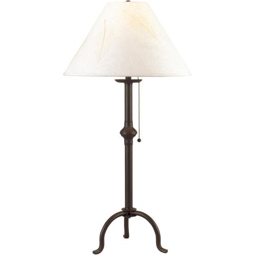  Cal Lighting BO-903TB Table Lamp with Beige Fabric Shades 32 x 10 x 32, Dark Bronze Finish