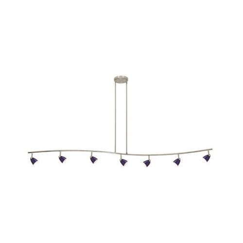  Cal 7.25-19.25 Inch Adjustable Metal Serpentine Seven Light Ceiling Fixture 50WX7Dark BronzeGlassRoundDark BronzeSerpentine