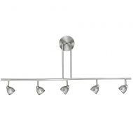 Cal Lighting SL-954-5-BSMWH Track Lighting with Mesh White Shades, Brushed Steel Finish