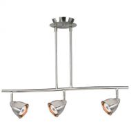 Cal Lighting SL-954-3-BSMBS Track Lighting with Mesh Brushed Steel Shades, Brushed Steel Finish