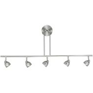 Cal Lighting SL-954-5-BSCRU Track Lighting with Cone Rust Shades, Brushed Steel Finish