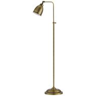 Cal Lighting Metal Floor Lamp in Antique Brass