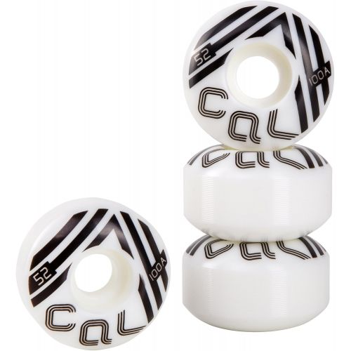  Cal 7 Catch-22 Skateboard Wheels, 52mm & 100A, Black & White Design, Great for Trick, Street & More