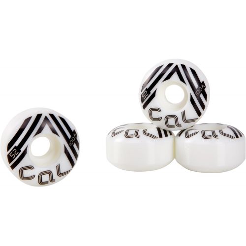  Cal 7 Catch-22 Skateboard Wheels, 52mm & 100A, Black & White Design, Great for Trick, Street & More