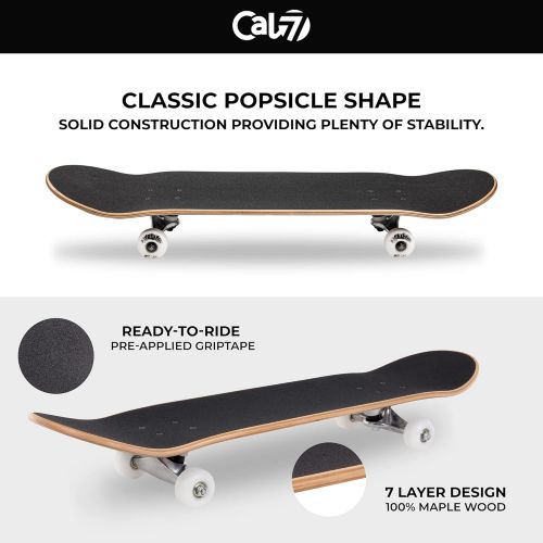  Cal 7 Complete Standard Skateboard 7.5-8-Inch Deck