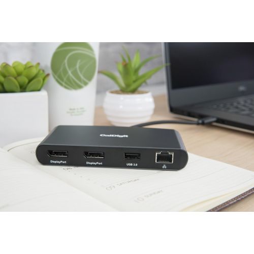  CalDigit Thunderbolt 3 Mini Dock -Portable, Bus Powered, Non Charging, 40Gbs, Dual 4K Display Adapter, USB 3.02.0 and Gigabit Ethernet LAN for Thunderbolt 3 Mac and PC (Dual HDMI