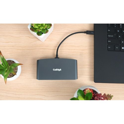  CalDigit Thunderbolt 3 Mini Dock -Portable, Bus Powered, Non Charging, 40Gbs, Dual 4K Display Adapter, USB 3.02.0 and Gigabit Ethernet LAN for Thunderbolt 3 Mac and PC (Dual HDMI