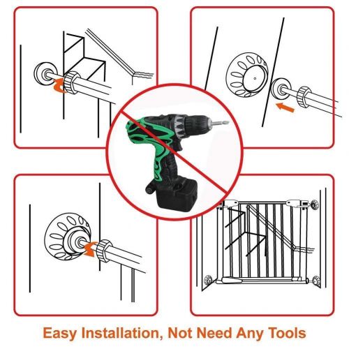  [아마존 핫딜]  [아마존핫딜]Sicherheits Wandschutz von CalMyotis, Treppengitter ohne bohren & Werkzeug befestigen, Druck Tuer Schuetzt Treppen, Tueren, Tore und Wande ( 2 Stueck )