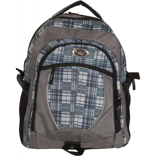  CalPak CALPAK North Shore Olive Plaid 18-inch Deluxe Backpack With Laptop Compartment