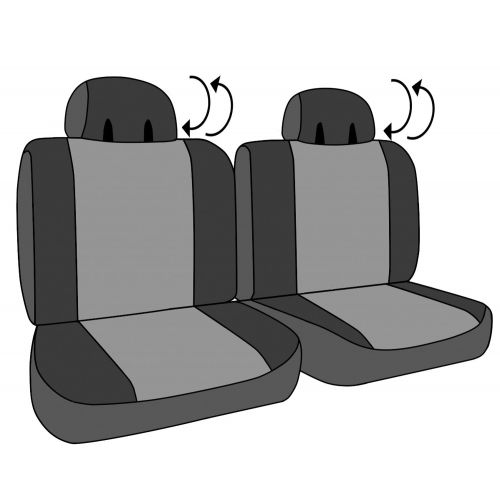  CalTrend Rear Row 50/50 Split Bench Custom Fit Seat Cover for Select Toyota 4Runner Models - DuraPlus (Charcoal Insert and Black Trim)