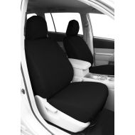 CalTrend Front Row Bucket Custom Fit Seat Cover for Select Jeep Cherokee/Wagoneer Models - DuraPlus (Black)