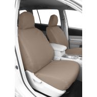 CalTrend Front Row Bucket Custom Fit Seat Cover for Select Jeep Cherokee/Wagoneer Models - DuraPlus (Beige)