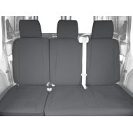 CalTrend Rear Row 60/40 Split Bench Custom Fit Seat Cover for Select Ford F-150 Models - DuraPlus (Light Grey)