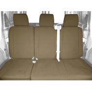 CalTrend Rear Row 60/40 Split Bench Custom Fit Seat Cover for Select Ford F-150 Models - DuraPlus (Beige)