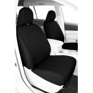 CalTrend Front Row Bucket Custom Seat Cover for Select Honda Civic Models - I Cant Believe Its Not Leather (Black)