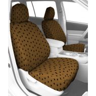 CalTrend Front Row Bucket Custom Fit Seat Cover for Select Kia Soul Models - Pet Print (Beige)
