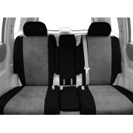 CalTrend Rear Row 60/40 Split Bench Custom Fit Seat Cover for Select Toyota Tundra Models - MicroSuede (Black Insert and Trim)