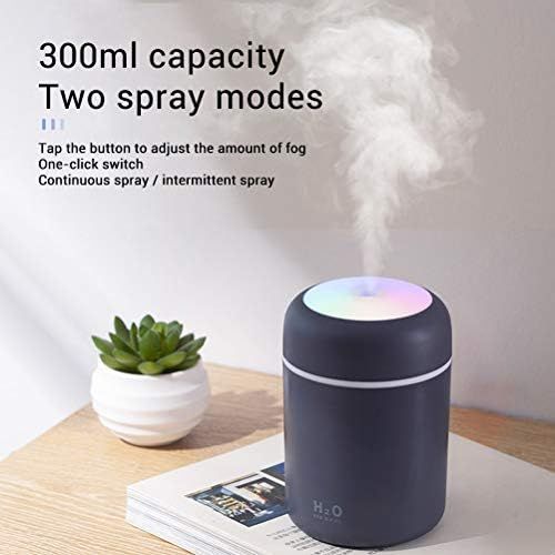  Calayu USB Humidifier 300 ml Air Humidifier with Colourful Night Light, Quiet Mist Humidifier for Room, Office, Car