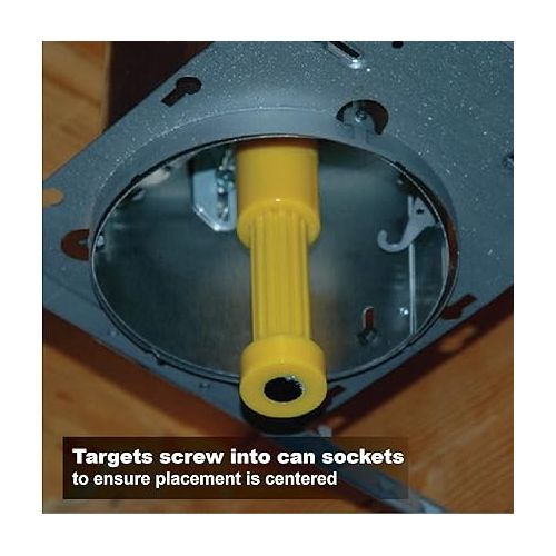  Calculated Industries 8110 Center Mark Drywall Recessed Lighting Cutout Magnetic Locator Tool for Non-LED Cans, Yellow