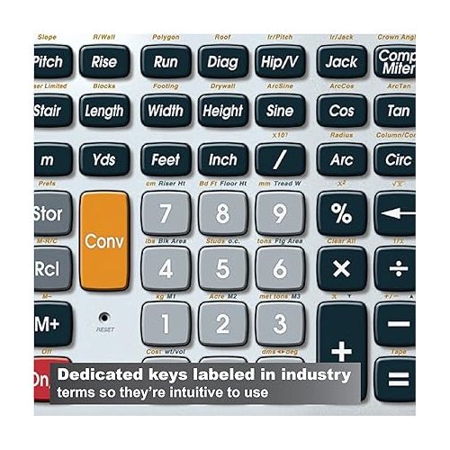  Calculated Industries 44080 Construction Master Pro-Desktop Advanced Construction Math Feet-Inch-Fraction Calculator with Trig Tool for Architects, Estimators, Contractors, Builders and Remodelers