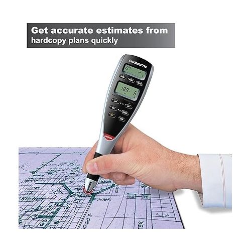  Calculated Industries 6025 Scale Master Pro Digital Plan Measure Take-off Tool | 72 Built-in US Imperial, Metric Scales | 6 Custom Scales for Out-of-Scale Plans | Dedicated Keys for Linear Measuring