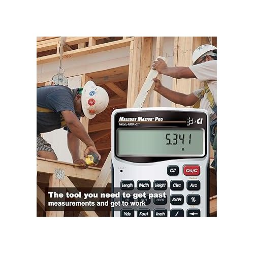  Calculated Industries 4020 Measure Master Pro Feet-Inch-Fraction and Metric Construction Math Calculator, Silver