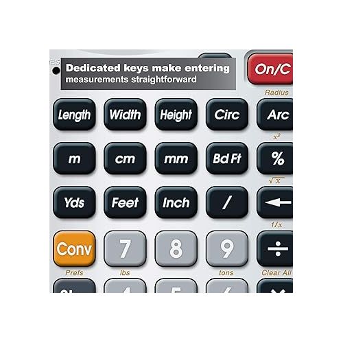  Calculated Industries 4020 Measure Master Pro Feet-Inch-Fraction and Metric Construction Math Calculator, Silver