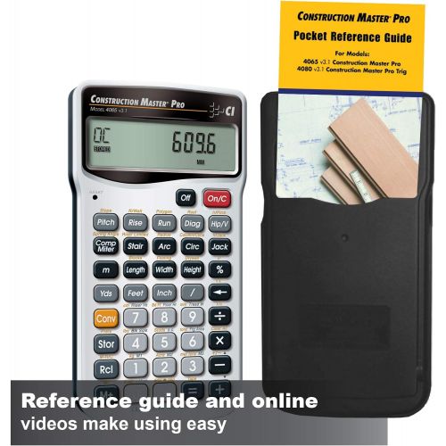  [아마존베스트]Calculated Industries 4065 Construction Master Pro Advanced Construction Math Feet-inch-Fraction Calculator for Contractors, Estimators, Builders, Framers, Remodelers, Renovators a