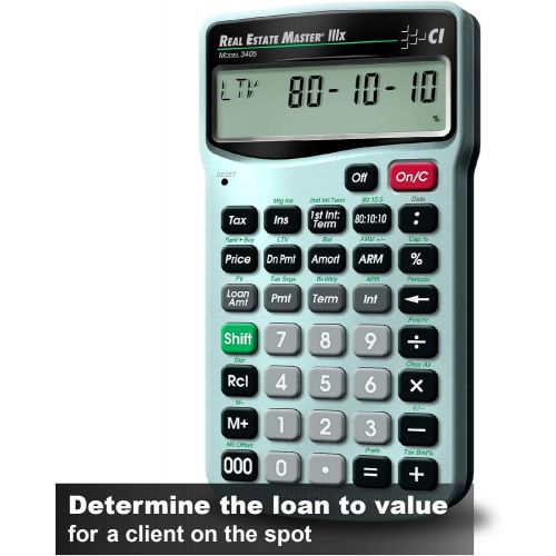  [아마존베스트]Calculated Industries 3405 Real Estate Master IIIx Residential Real Estate Finance Calculator | Clearly-Labeled Function Keys | Simplest Operation | Solves Payments, Amortizations,