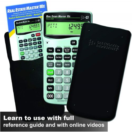  [아마존베스트]Calculated Industries 3405 Real Estate Master IIIx Residential Real Estate Finance Calculator | Clearly-Labeled Function Keys | Simplest Operation | Solves Payments, Amortizations,