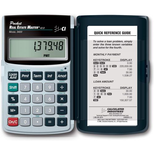  [아마존베스트]Calculated Industries 3400 Pocket Real Estate Master Financial Calculator