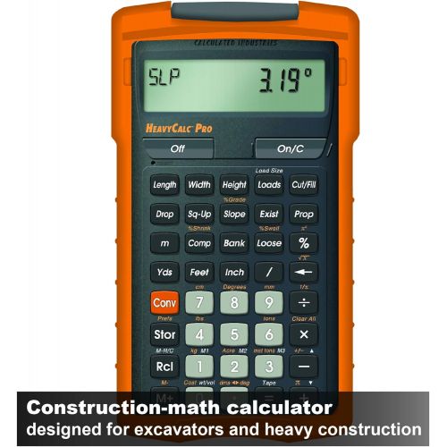  [아마존베스트]Calculated Industries 4325 HeavyCalc Pro Feet-Inch, Tenths, Yards and Metric Construction Math Calculator Tool for Engineers, Estimators, Excavators, Highway Contractors and Heavy