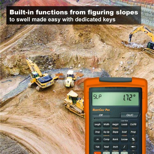  [아마존베스트]Calculated Industries 4325 HeavyCalc Pro Feet-Inch, Tenths, Yards and Metric Construction Math Calculator Tool for Engineers, Estimators, Excavators, Highway Contractors and Heavy