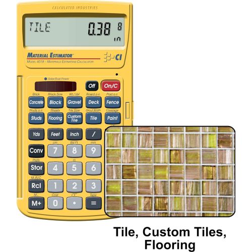  Calculated Industries 4019 Material Estimator Calculator Finds Project Building Material Costs for DIY’s, Contractors, Tradesmen, Handymen and Construction Estimating Professionals