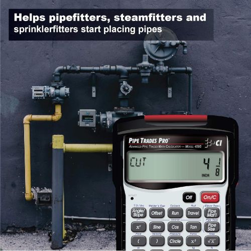  Calculated Industries 4095 Pipe Trades Pro Advanced Pipe Layout and Design Math Calculator Tool for Pipefitters, Steamfitters, Sprinklerfitters and Welders Built-in Pipe Data for 7