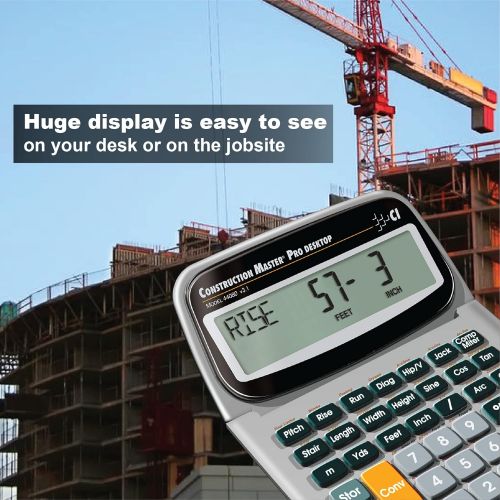  Calculated Industries 44080 Construction Master Pro-Desktop Advanced Construction Math Feet-Inch-Fraction Calculator with Trig Tool for Architects, Estimators, Contractors, Builder