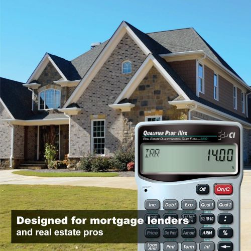  Calculated Industries 3430 Qualifier Plus IIIfx Advanced Real Estate Mortgage Finance Calculator Clearly-Labeled Keys Buyer Pre-Qualifying Payments, Amortizations, ARMs, Combos, FH