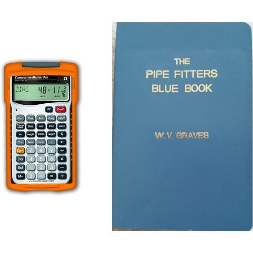 Calculated Industries 4065 Construction Master Pro Advanced Construction Math Feet-inch-Fraction Calculator for Contractors, Estimators & The Pipe Fitters Blue Book