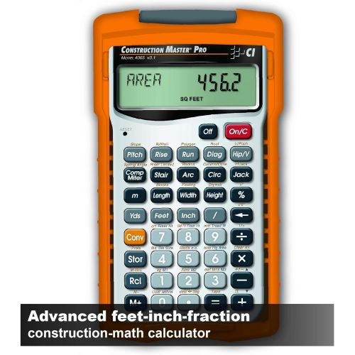  Calculated Industries 4065 Construction Master Pro Advanced Construction Math Feet-inch-Fraction Calculator for Contractors, Estimators & The Pipe Fitters Blue Book