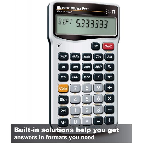  Calculated Industries 4020 Measure Master Pro Feet-Inch-Fraction and Metric Construction Math Calculator