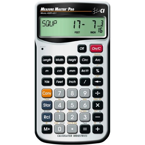  Calculated Industries 4020 Measure Master Pro Feet-Inch-Fraction and Metric Construction Math Calculator